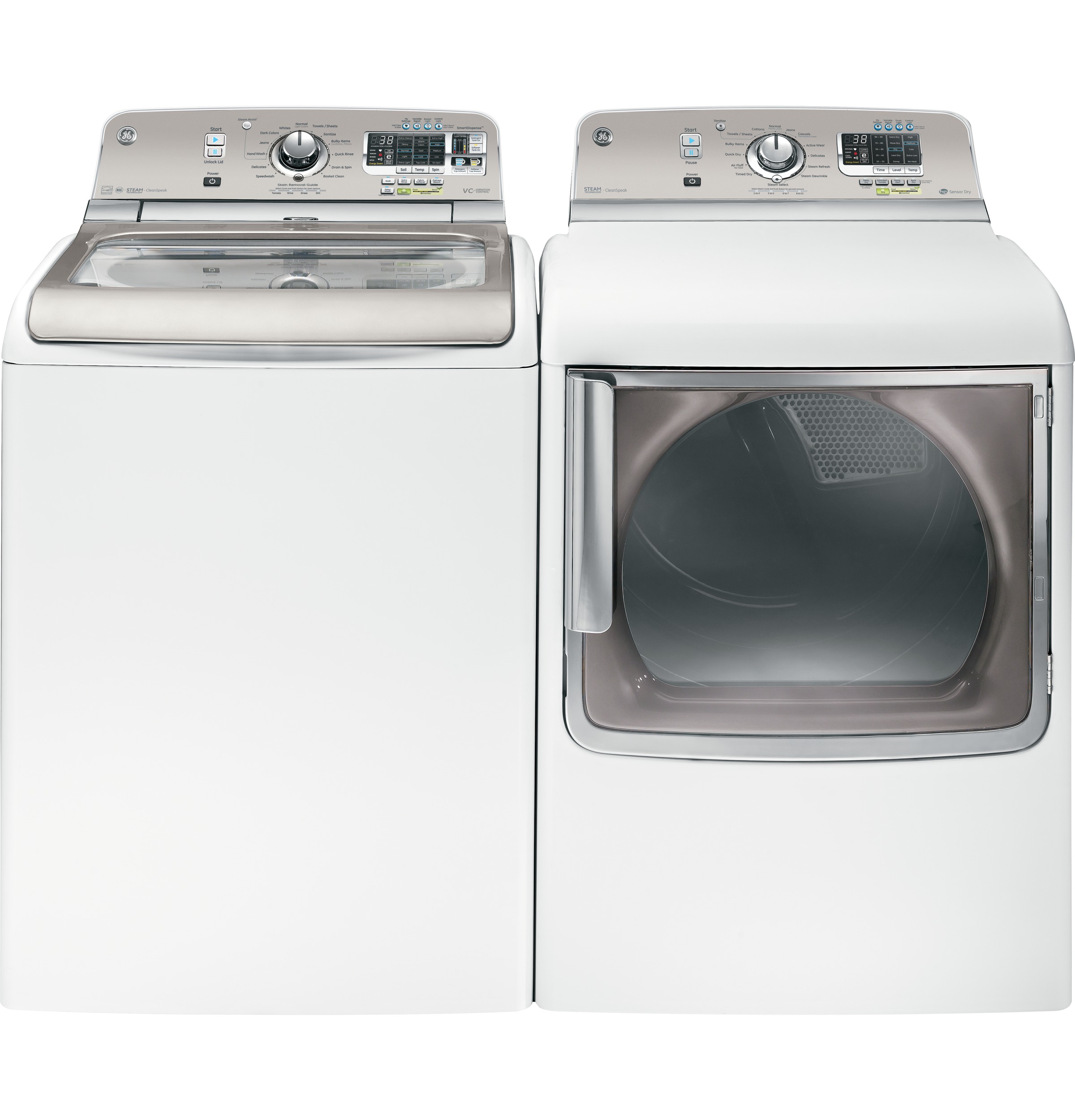 5.0 DOE cu. ft. capacity washer with stainless steel basket and steam GTWS8650DWS