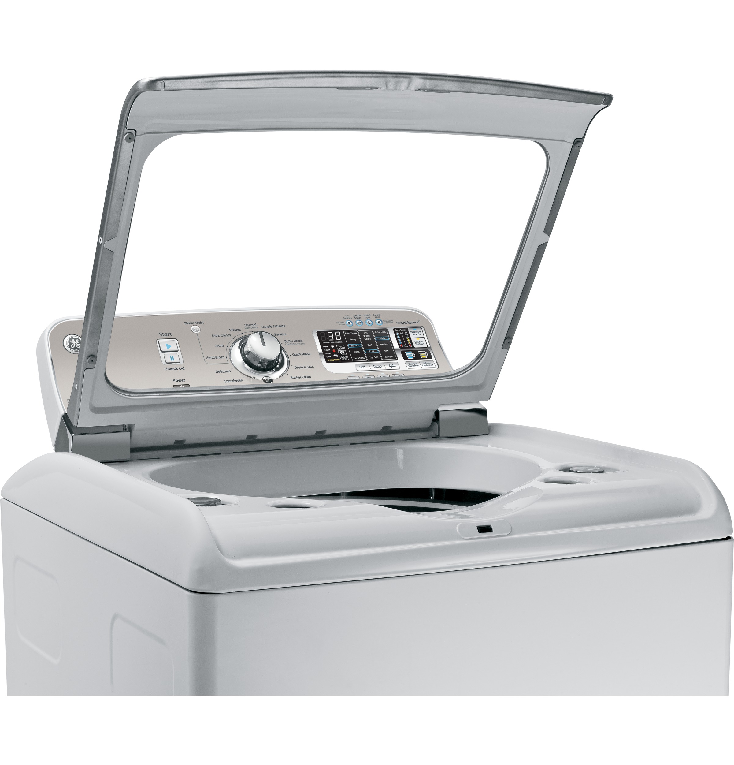 5.0 DOE cu. ft. capacity washer with stainless steel basket and steam GTWS8650DWS