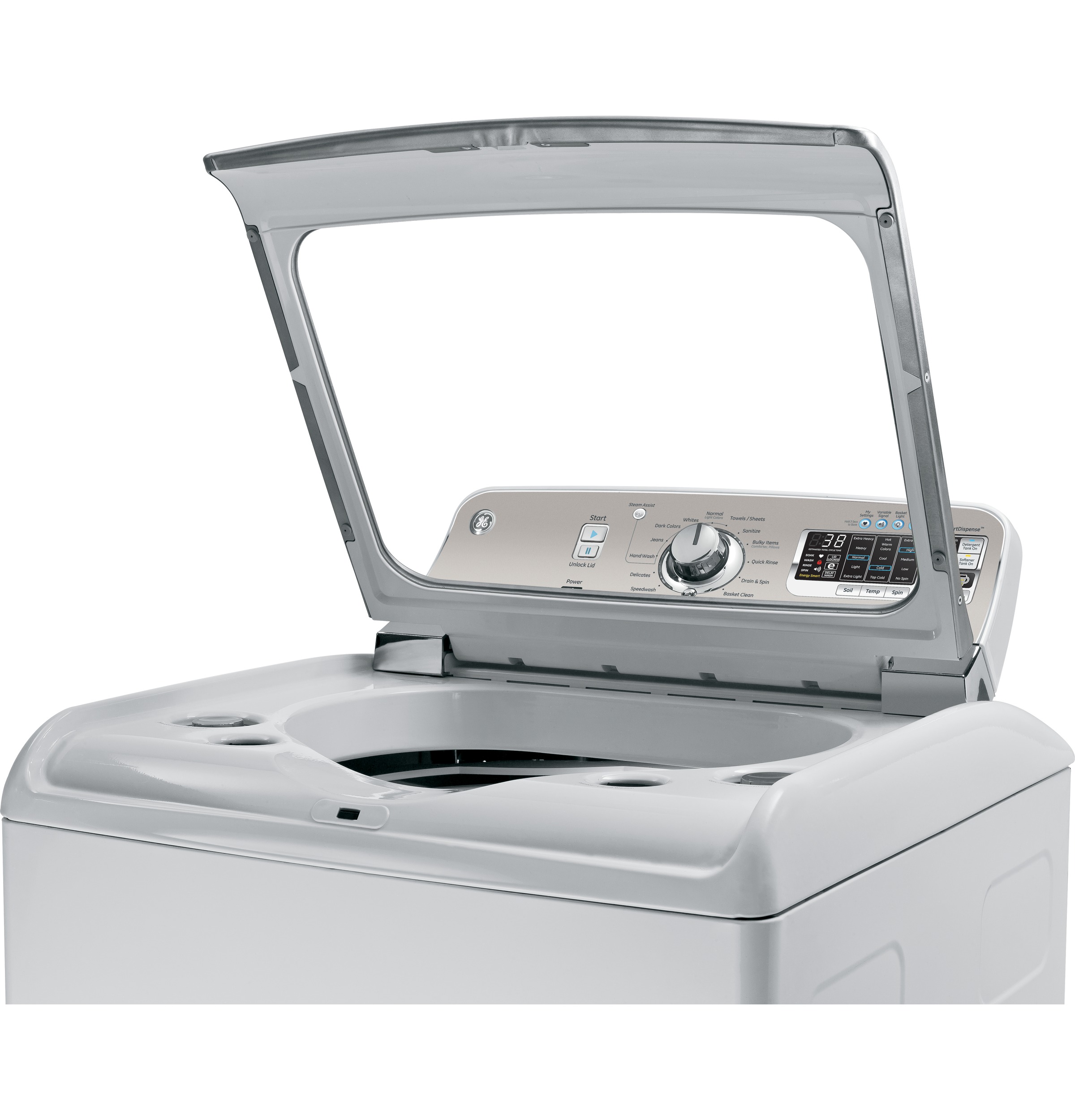 5.0 DOE cu. ft. capacity washer with stainless steel basket and steam GTWS8650DWS