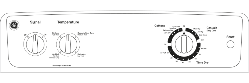 6.0 cu. ft. capacity Dura Drum gas dryer GTX18GSSJWW