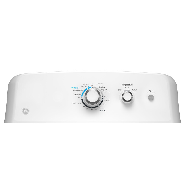 6.2 cu. ft. Capacity Electric Dryer with Up To 120 ft. Venting and Shallow Depth GTX33EASKWW