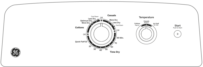 6.2 cu. ft. Capacity Gas Dryer with Up To 120 ft. Venting and Shallow Depth GTX33GASKWW