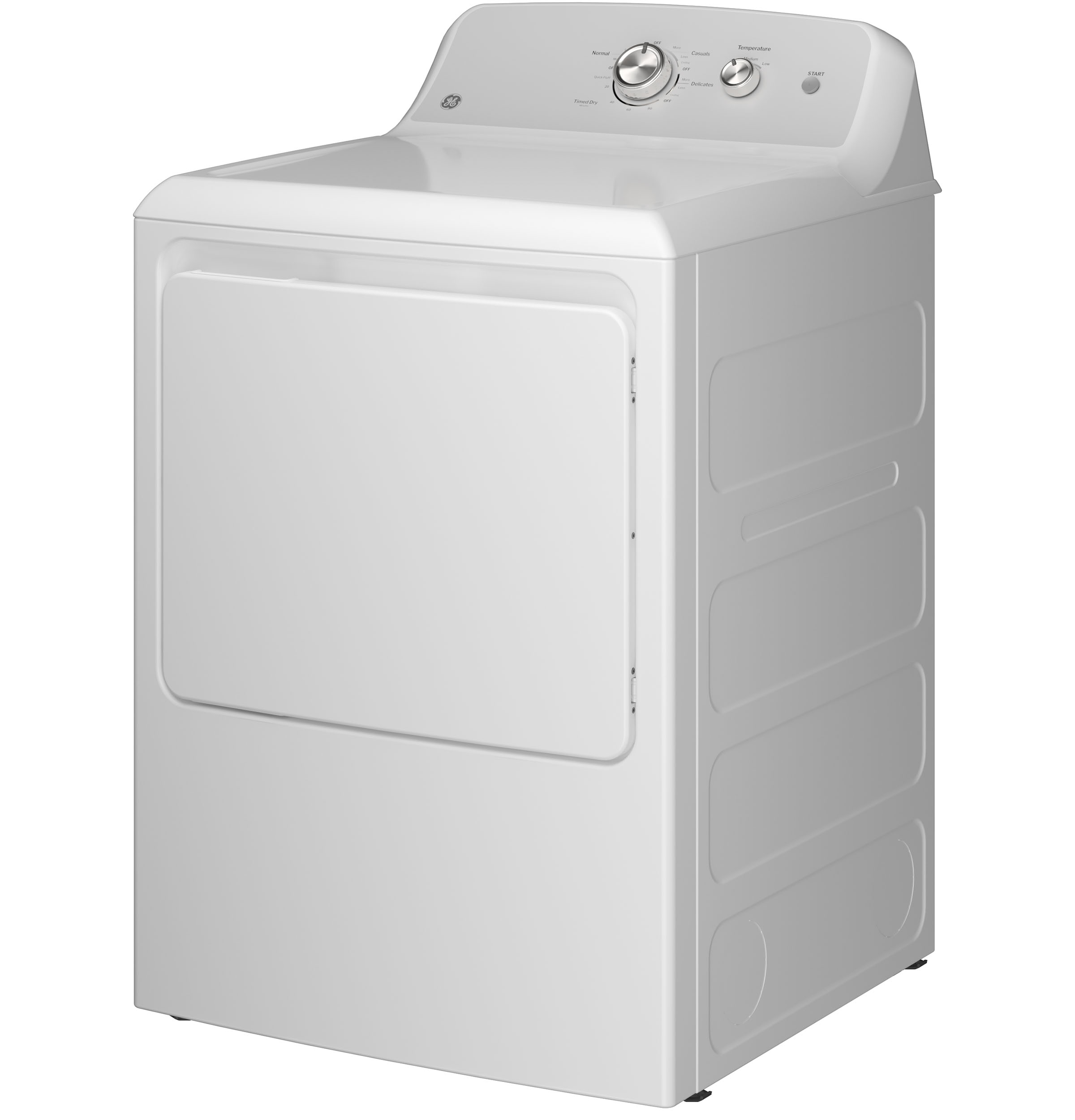 6.2 cu. ft. Capacity Gas Dryer with Up To 120 ft. Venting and Shallow Depth GTX38GASWWS