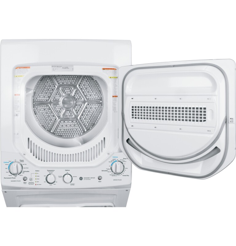 Unitized Spacemaker 2.0 DOE cu. ft. Washer and 4.4 cu. ft. Electric Dryer GUD24ESSJWW