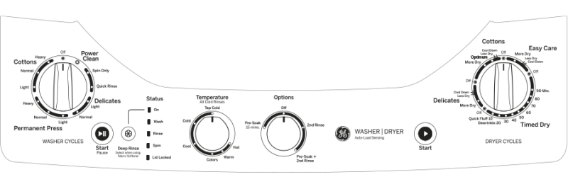 Unitized Spacemaker 2.0 DOE cu. ft. Washer and 4.4 cu. ft. Electric Dryer GUD24ESSJWW