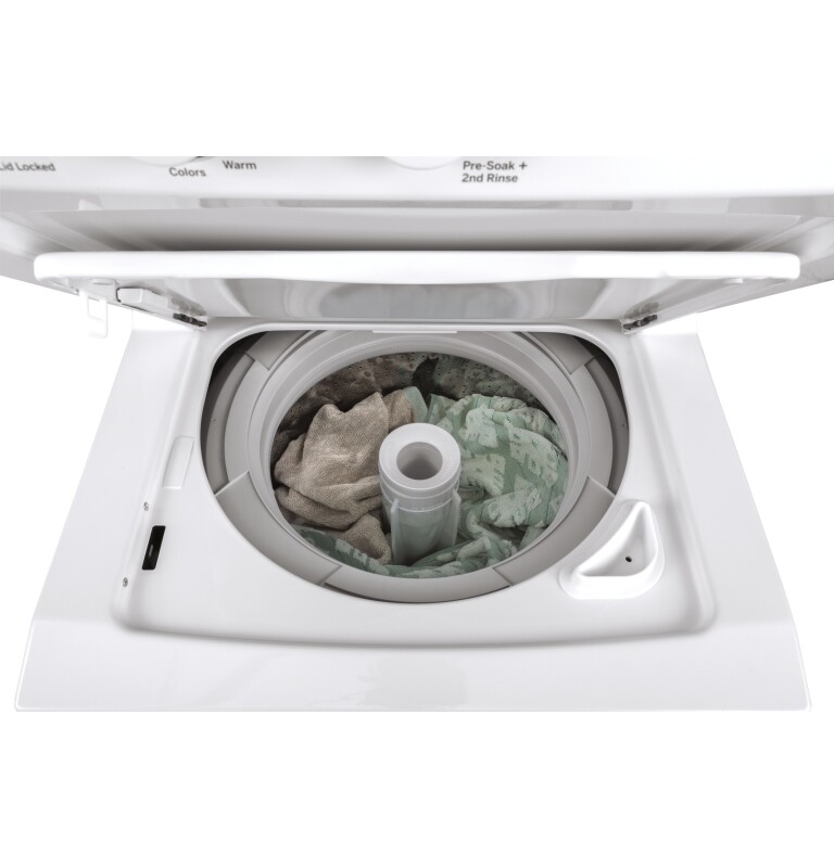 Unitized Spacemaker 2.3 cu. ft. Capacity Washer with Stainless Steel Basket and 4.4 cu. ft. Capacity Electric Dryer GUD24ESSMWW