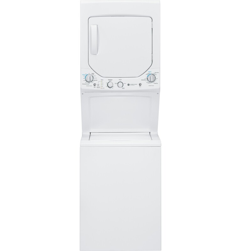 Unitized Spacemaker 2.0 DOE cu. ft. Washer and 4.4 cu. ft. Gas Dryer GUD24GSSJWW