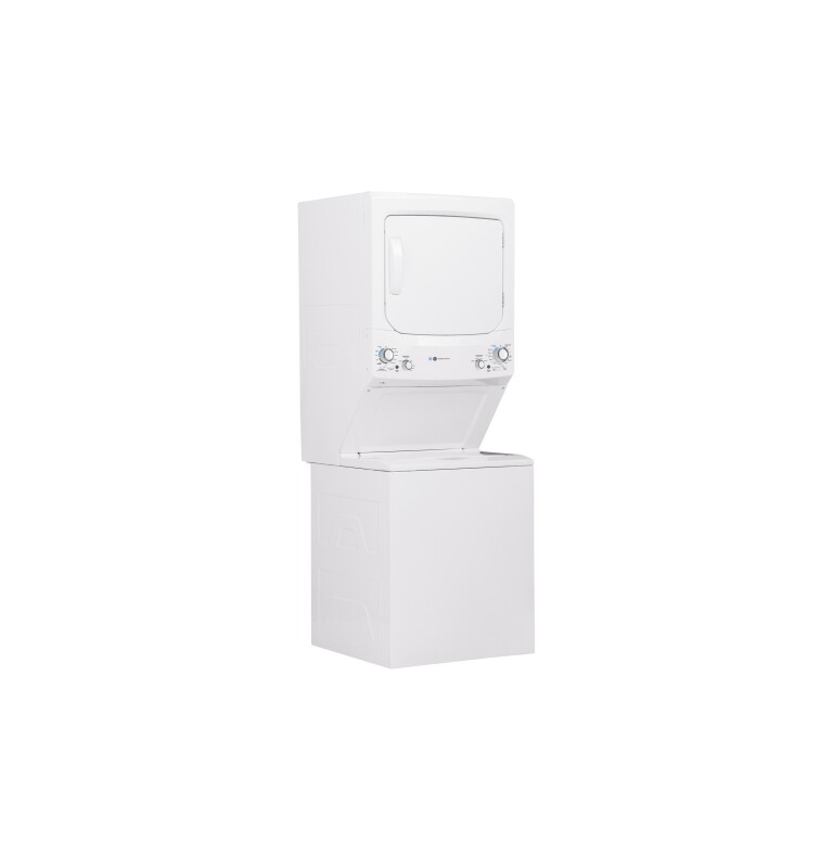 Unitized Spacemaker 3.9 cu. ft. Capacity Washer with Stainless Steel Basket and 5.9 cu. ft. Capacity Gas Dryer GUD27GESNWW