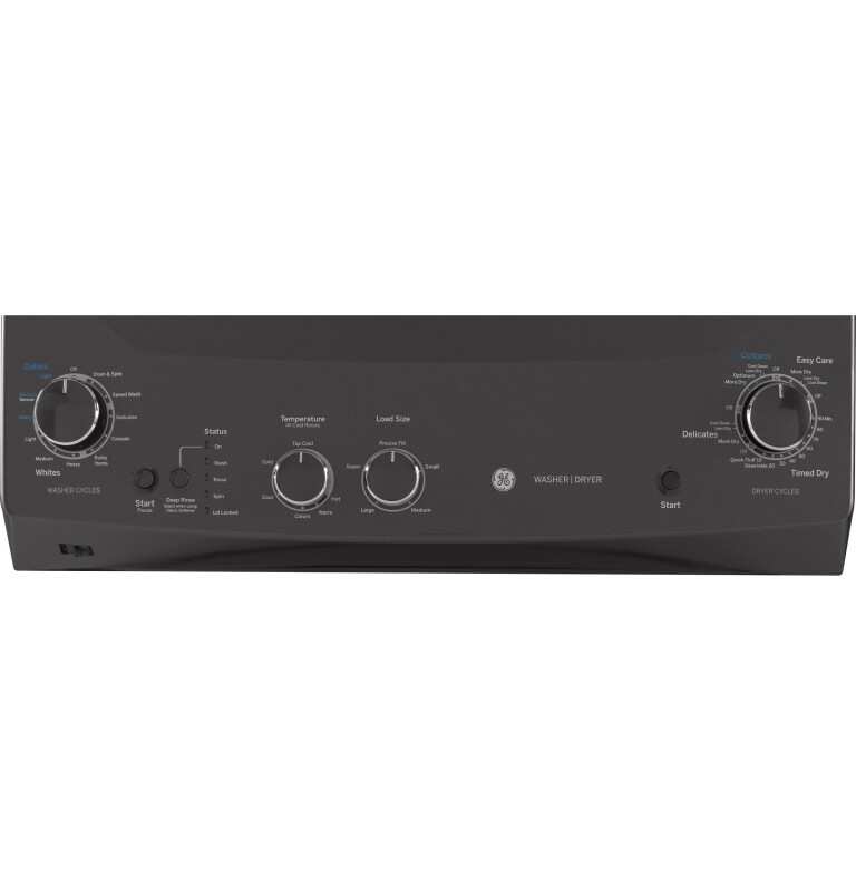 Unitized Spacemaker 3.8 cu. ft. Capacity Washer with Stainless Steel Basket and 5.9 cu. ft. Capacity Gas Dryer GUD27GSPMDG