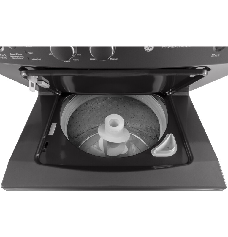 Unitized Spacemaker 3.8 cu. ft. Capacity Washer with Stainless Steel Basket and 5.9 cu. ft. Capacity Gas Dryer GUD27GSPMDG