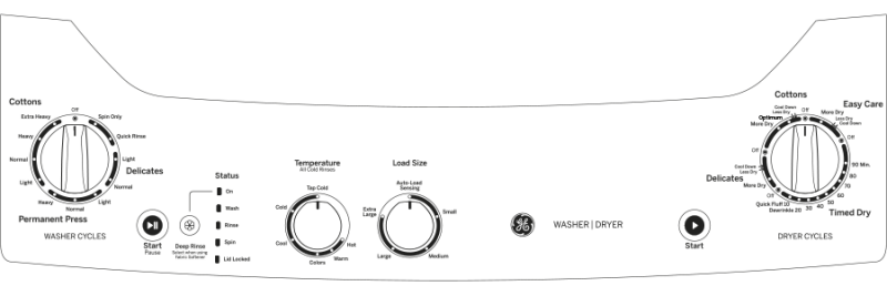 Unitized Spacemaker 3.2 DOE cu. ft. Washer and 5.9 cu. ft. Gas Dryer GUD27GSSJWW