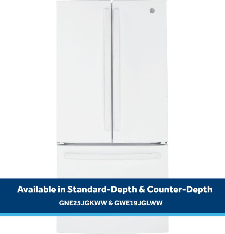 18.6 Cu. Ft. Counter-Depth French-Door Refrigerator GWE19JGLWW