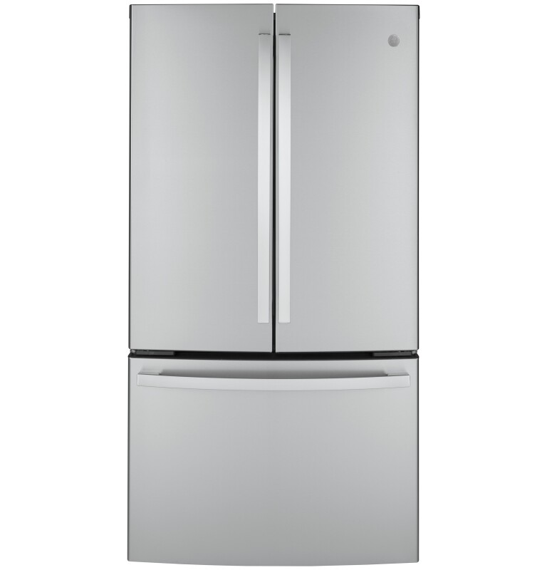 GE 23.1 Cu. Ft. Counter-Depth Fingerprint Resistant French-Door Refrigerator Stainless Steel GWE23GYNFS Picture 1