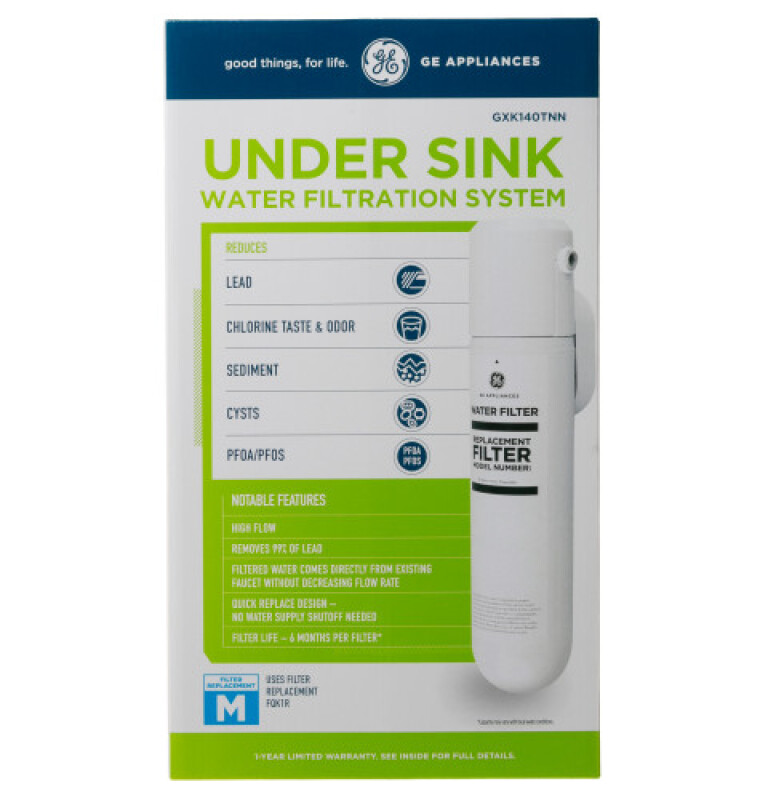 Under Sink Single Stage High Flow Water Filtration System GXK140TNN