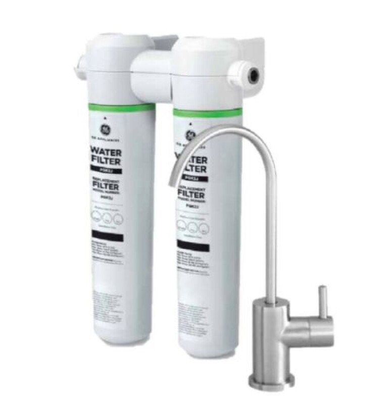 Under Sink Dual Stage Water Filtration System With Faucet GXK255TBN