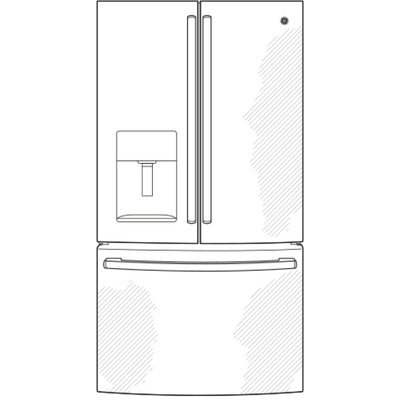 17.5 Cu. Ft. Counter-Depth French-Door Refrigerator GYE18JBLTS