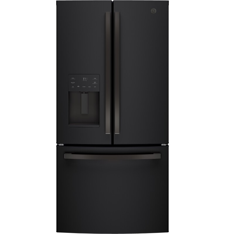 GE 17.5 Cu. Ft. Counter-Depth French-Door Refrigerator Black Slate GYE18JEMDS Picture 1
