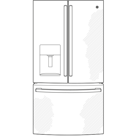 17.5 Cu. Ft. Counter-Depth French-Door Refrigerator GYE18JYLFS
