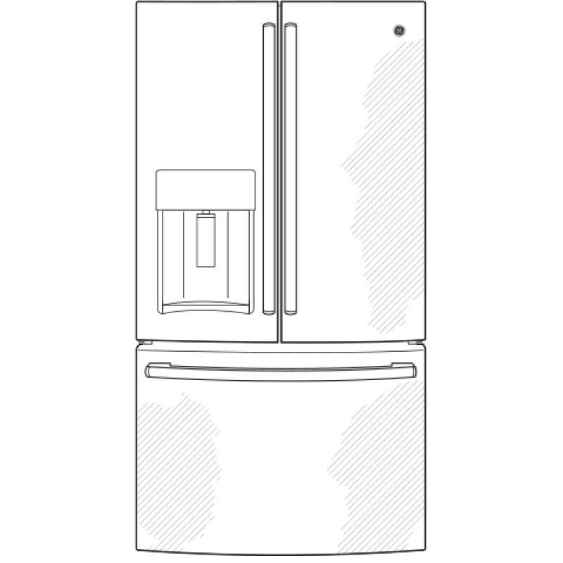 22.2 Cu. Ft. Counter-Depth French-Door Refrigerator GYS22GSNSS