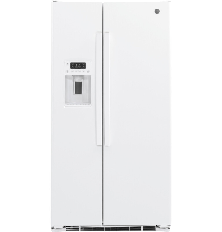 GE 21.9 Cu. Ft. Counter-Depth Side-By-Side Refrigerator White GZS22DGJWW Picture 1