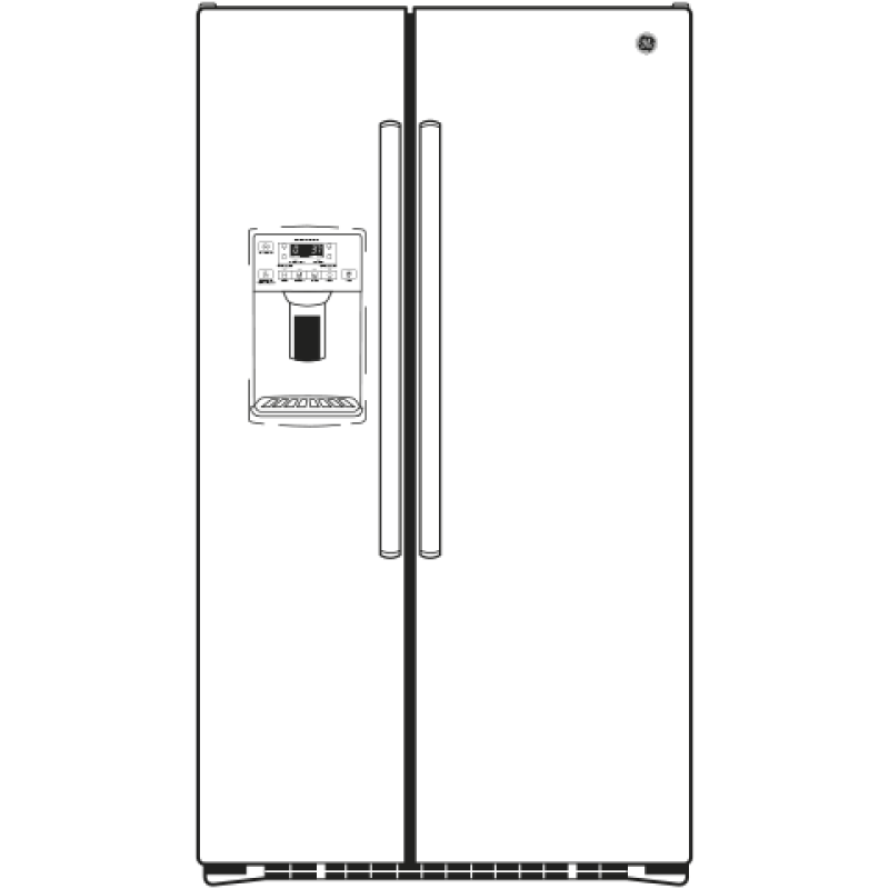 21.9 Cu. Ft. Counter-Depth Side-By-Side Refrigerator GZS22DGJWW