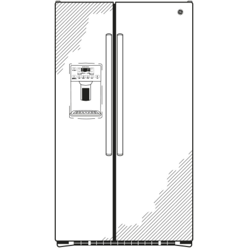 21.9 Cu. Ft. Counter-Depth Side-By-Side Refrigerator GZS22DMJES