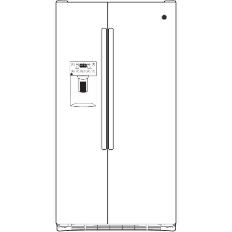 22.7 Cu. Ft. Counter-Depth Side-By-Side Refrigerator GZS23HGEBB