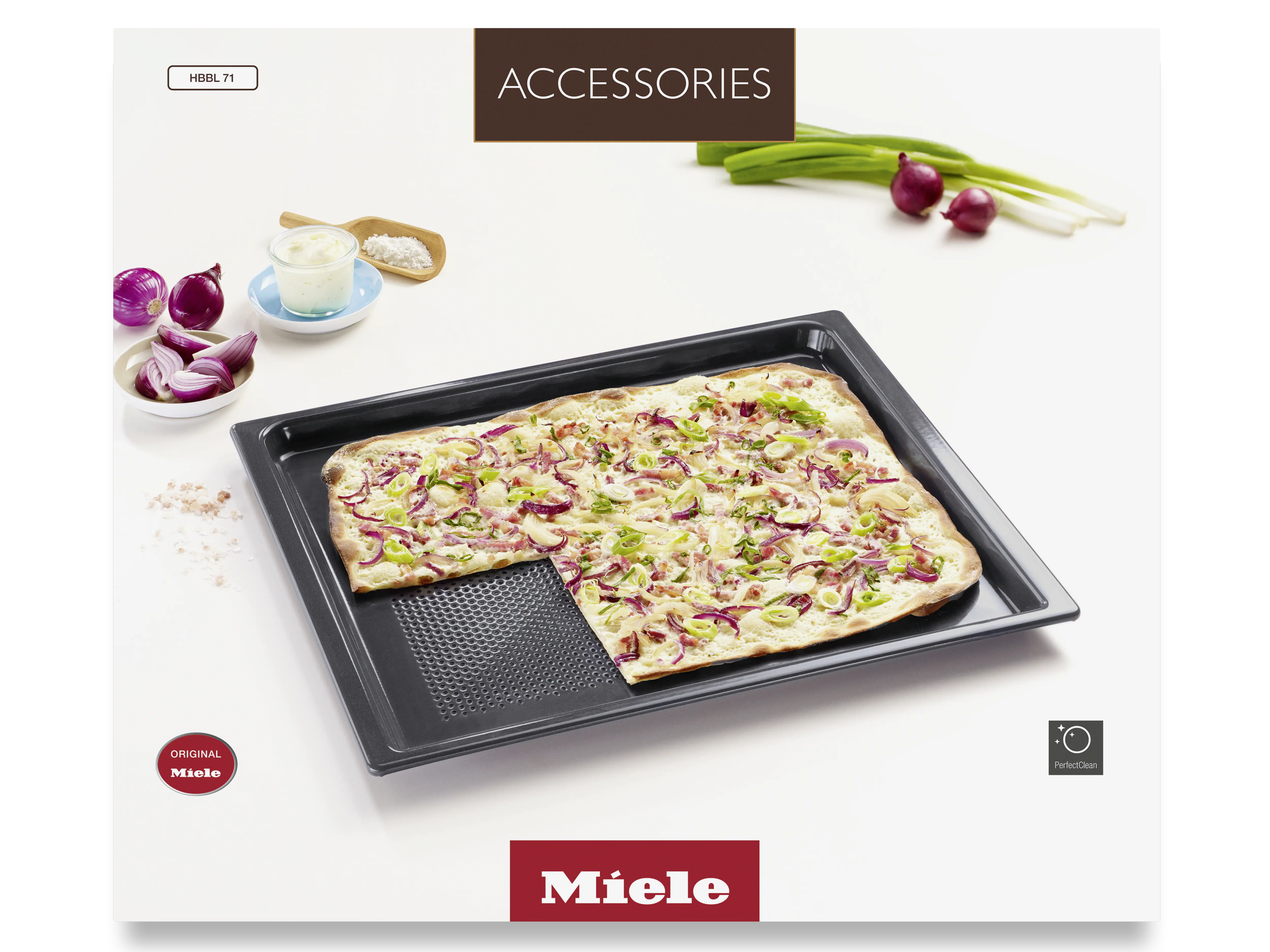 Gourmet baking and AirFry tray, perforated for everything that is crunchy and crisp. HBBL71