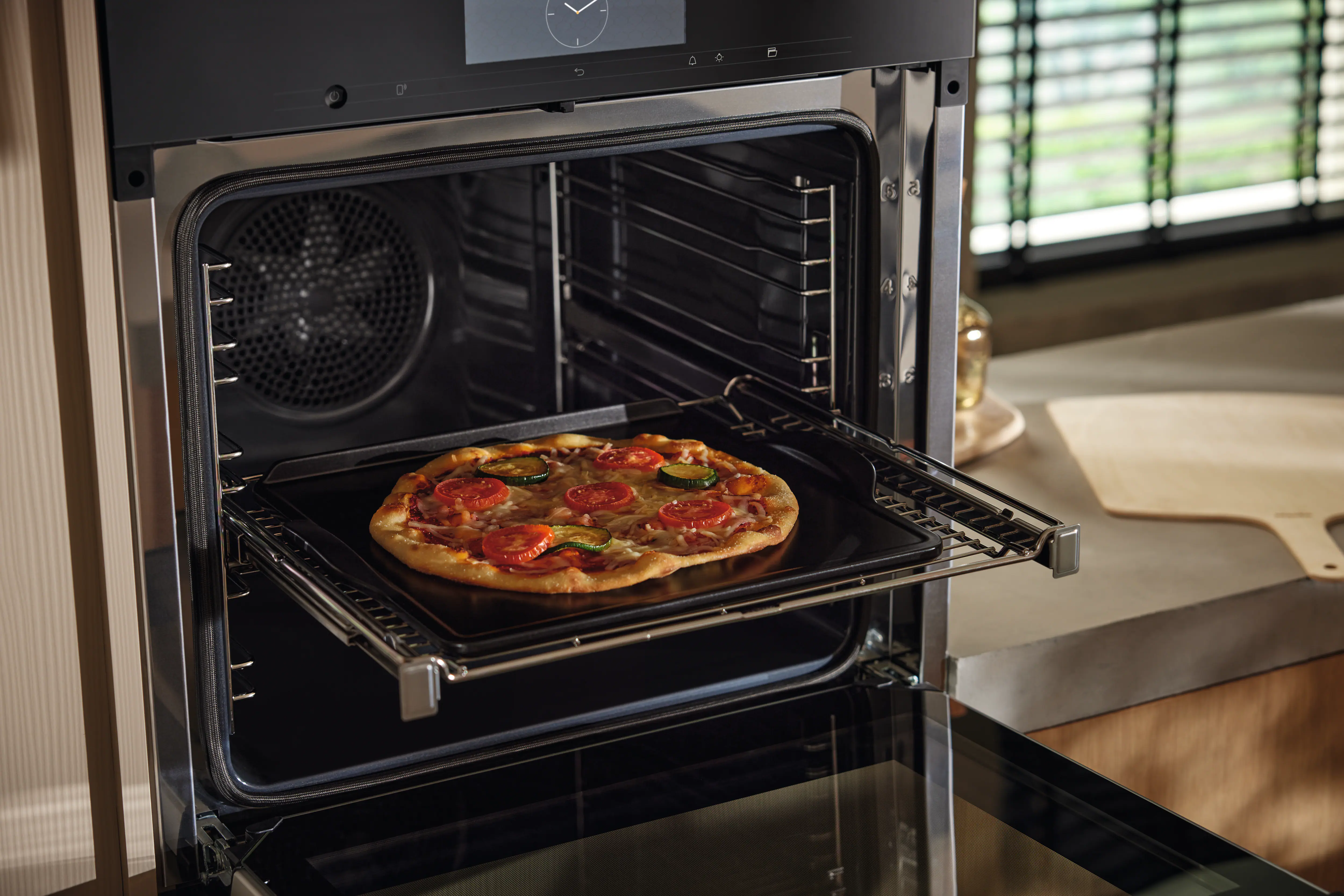 Gourmet baking and pizza stone for achieving the same results as if baked in a stone oven. HBS70