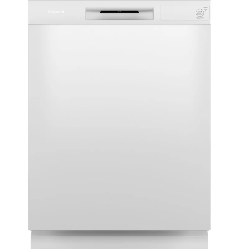 Hotpoint One Button Dishwasher with Plastic Interior White HDF310PGRWW Picture 1