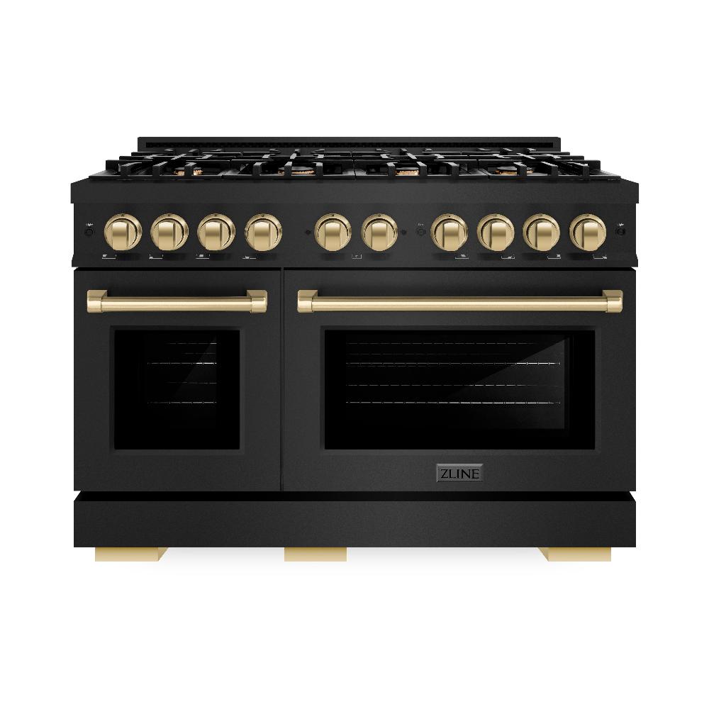 Autograph Edition 48 in. 6.7 cu. ft. Select Double Oven Dual Fuel Range with 8 Burner Gas Cooktop HDRBZ48CB