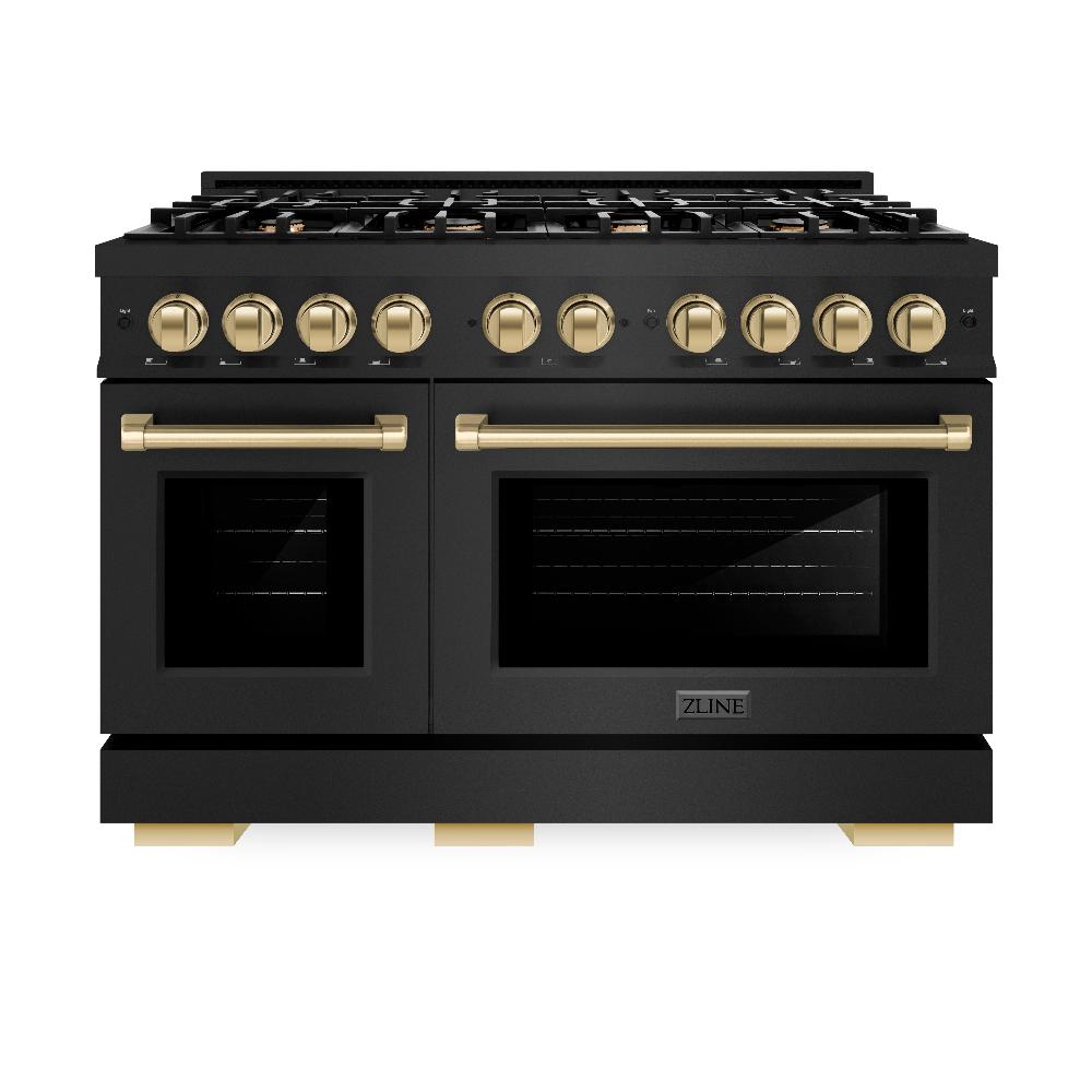 Autograph Edition 48 in. 6.7 cu. ft. Select Double Oven Dual Fuel Range with 8 Burner Gas Cooktop HDRBZ48CB