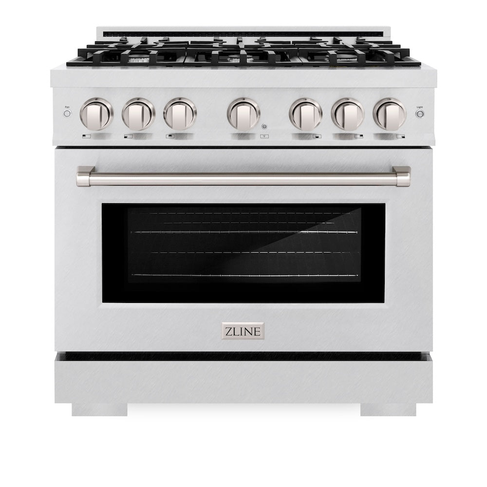 36 in. 5.2 cu. ft. Select Dual Fuel Range with 6 Burner Gas Cooktop and Electric Convection Oven HDRS36