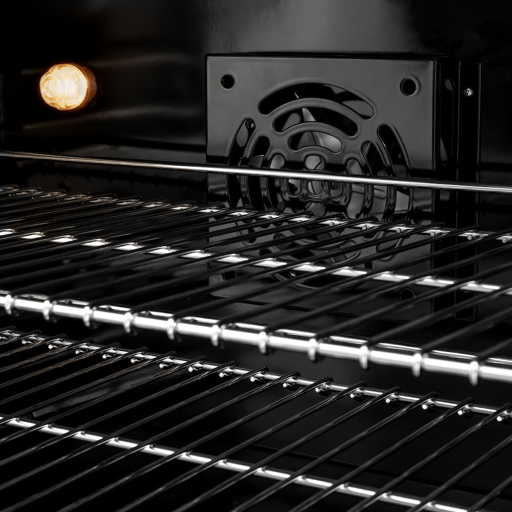 ZLINE 48 in. 6.7 cu. ft. Select Double Oven Dual Fuel Range with 8 Burner Gas Cooktop in DuraSnow® Stainless Steel with White Matte Doors (HDRS-WM-48) HDRSWM48