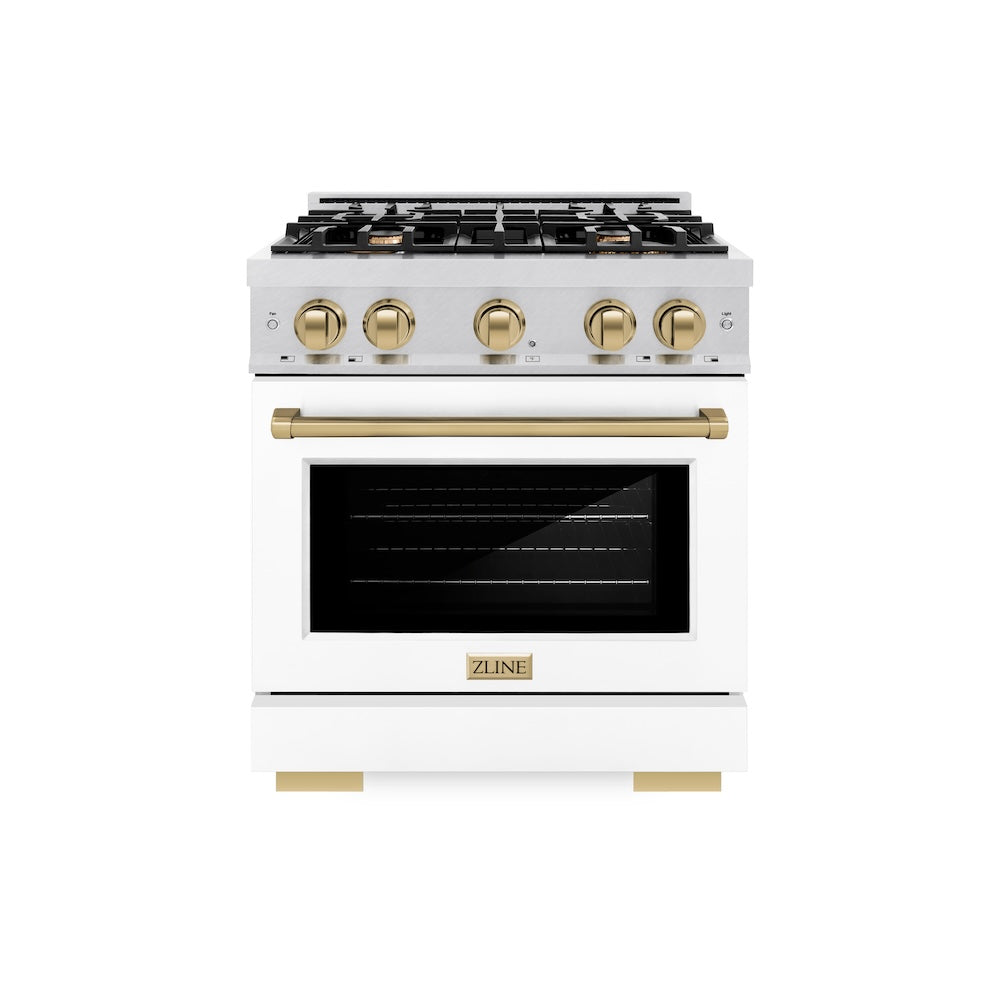 Autograph Edition 30 in. 4.2 cu. ft. Select Dual Fuel Range with 4 Burner Gas Cooktop and Electric Convection Oven HDRSZWM30CB