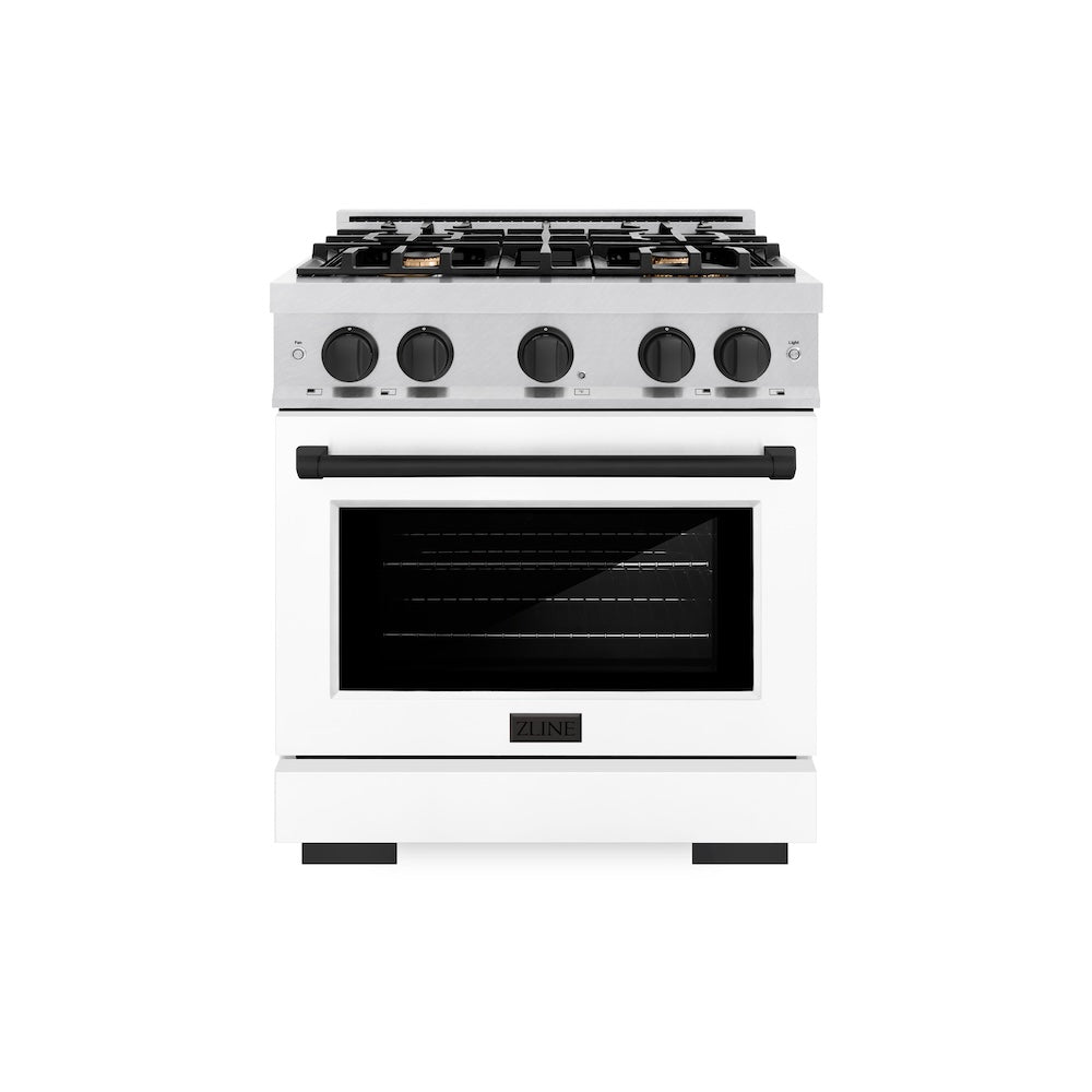 Autograph Edition 30 in. 4.2 cu. ft. Select Dual Fuel Range with 4 Burner Gas Cooktop and Electric Convection Oven HDRSZWM30MB