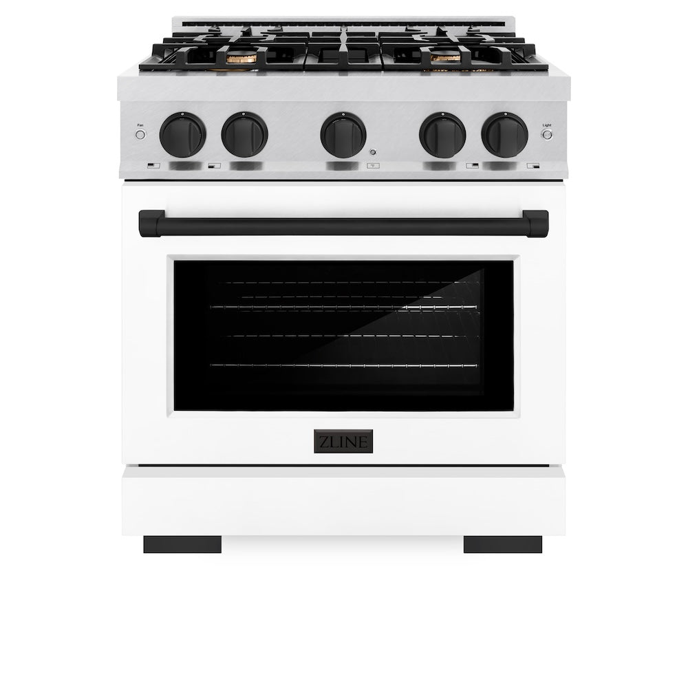 Autograph Edition 30 in. 4.2 cu. ft. Select Dual Fuel Range with 4 Burner Gas Cooktop and Electric Convection Oven HDRSZWM30MB