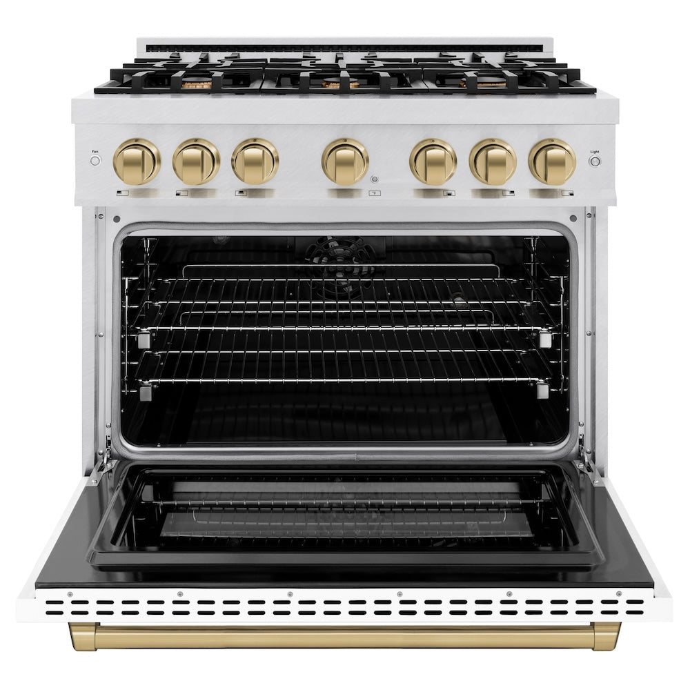 Autograph Edition 36 in. 5.2 cu. ft. Select Dual Fuel Range with 6 Burner Gas Cooktop and Electric Convection Oven HDRSZWM36CB