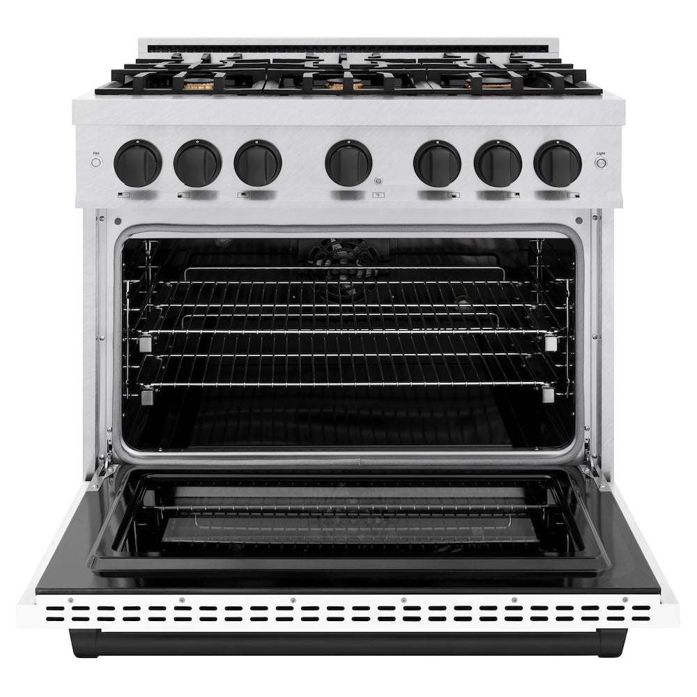 Autograph Edition 36 in. 5.2 cu. ft. Select Dual Fuel Range with 6 Burner Gas Cooktop and Electric Convection Oven HDRSZWM36MB