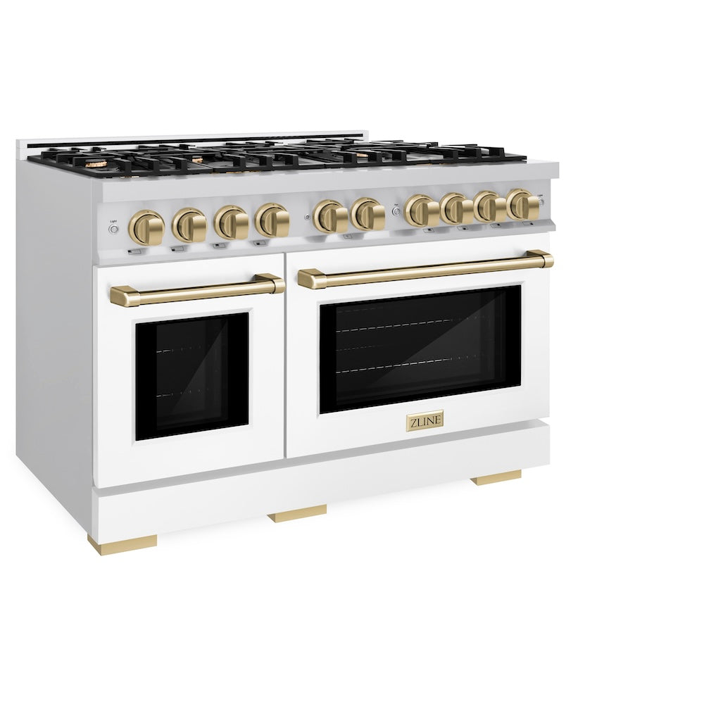 Autograph Edition 48 in. 6.7 cu. ft. Select Double Oven Dual Fuel Range with 8 Burner Gas Cooktop HDRSZWM48CB