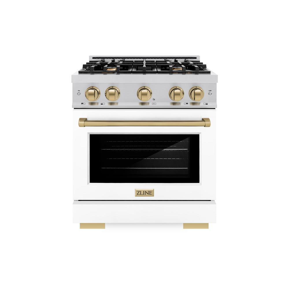 Autograph Edition 30 in. 4.2 cu. ft. Select Dual Fuel Range with 4 Burner Gas Cooktop and Electric Convection Oven HDRZWM30CB