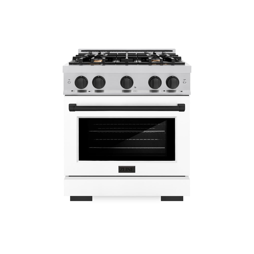 Autograph Edition 30 in. 4.2 cu. ft. Select Dual Fuel Range with 4 Burner Gas Cooktop and Electric Convection Oven HDRZWM30MB