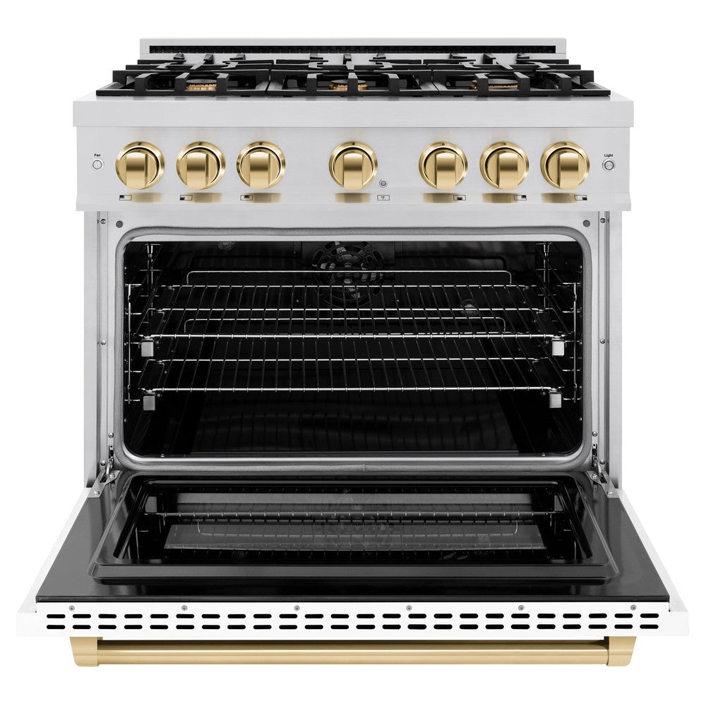 Autograph Edition 36 in. 5.2 cu. ft. Select Dual Fuel Range with 6 Burner Gas Cooktop and Electric Convection Oven HDRZWM36G