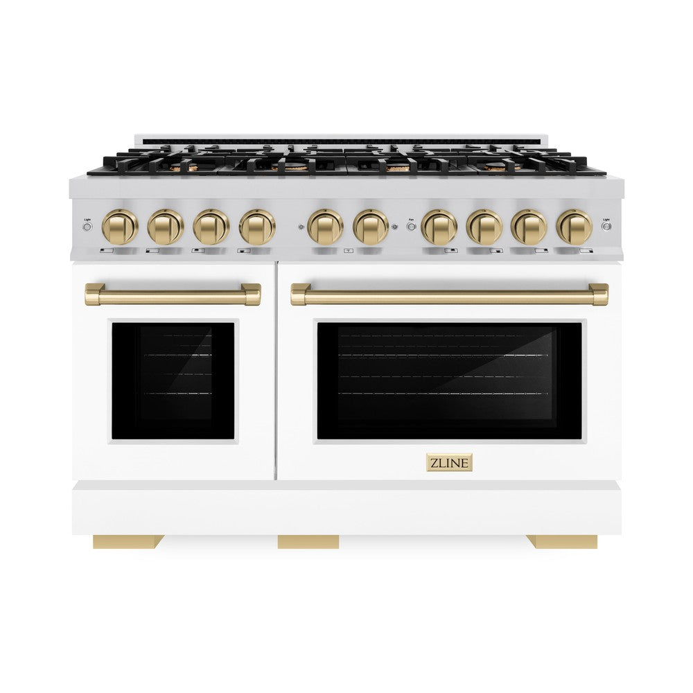 Autograph Edition 48 in. 6.7 cu. ft. Select Double Oven Dual Fuel Range with 8 Burner Gas Cooktop HDRZWM48CB