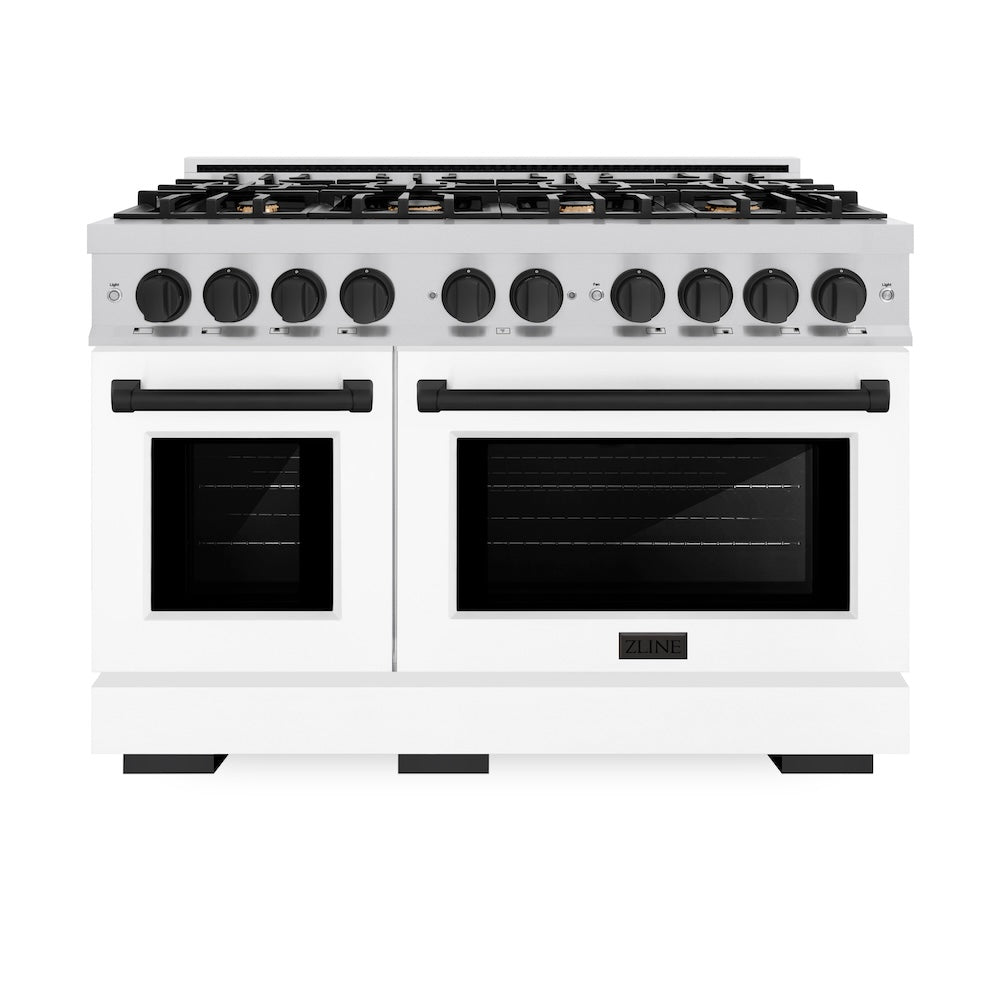 Autograph Edition 48 in. 6.7 cu. ft. Select Double Oven Dual Fuel Range with 8 Burner Gas Cooktop HDRZWM48MB