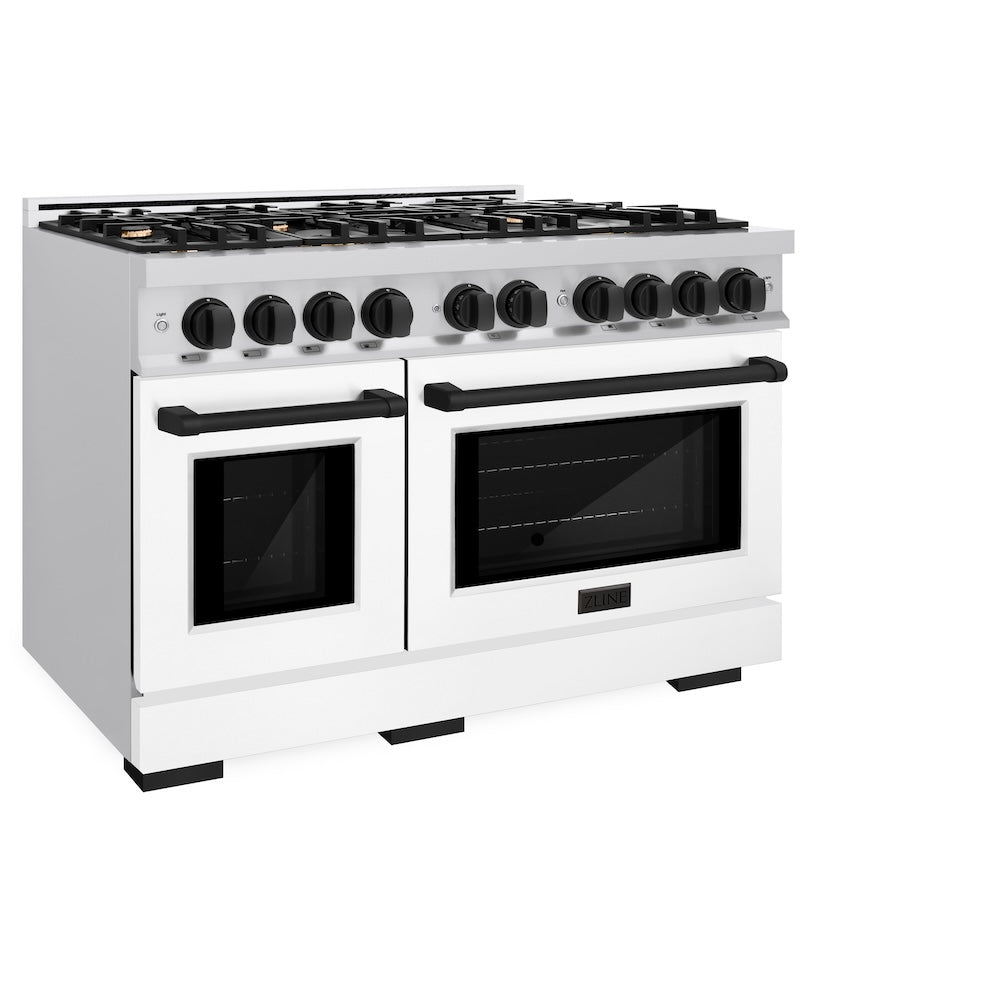 Autograph Edition 48 in. 6.7 cu. ft. Select Double Oven Dual Fuel Range with 8 Burner Gas Cooktop HDRZWM48MB