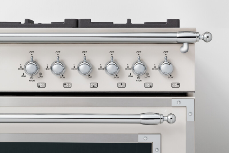 36 inch Dual Fuel Range, 6 Brass Burner and Cast Iron Griddle, Electric Self-Clean Oven HER366BCFEPXT