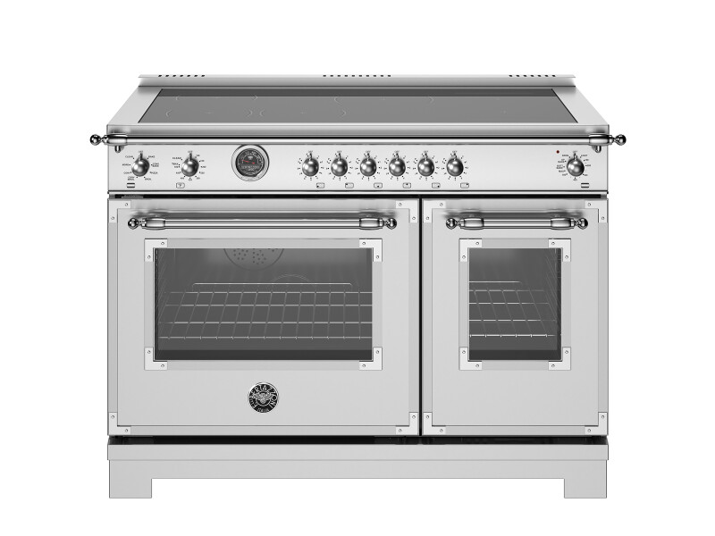 48 inch Induction Range, 6 Heating Zones and Cast Iron Griddle, Electric Self-Clean Oven HER486IGFEPXT