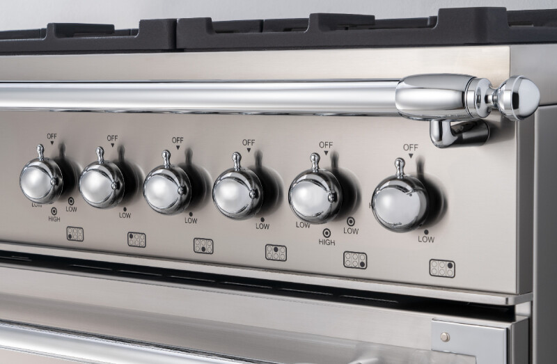 48 inch Induction Range, 6 Heating Zones and Cast Iron Griddle, Electric Self-Clean Oven HER486IGFEPXT