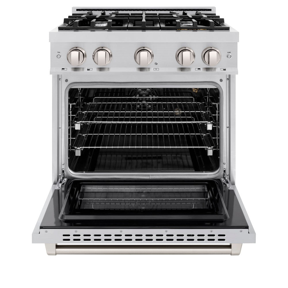 30 in. 4.2 cu. ft. Select Gas Range with 4 Burner Cooktop and Convection Gas Oven HGR30
